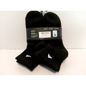Adidas Womens Cushioned AEROREADY Socks 6 Pair Black Size 5-10 Comfortable